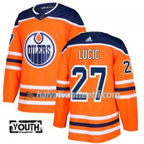 Lasten NHL Edmonton Oilers Pelipaita Milan Lucic 27 Adidas 2017-2018 Oranssi Authentic